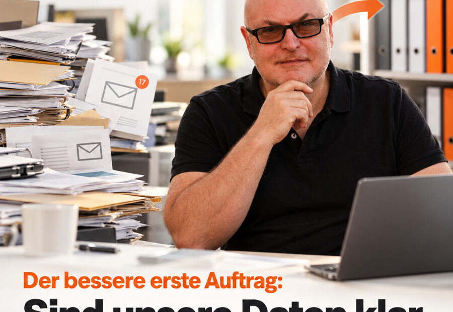 Folie 1 von 9: Der CEO will KI – Daten zuerst klären