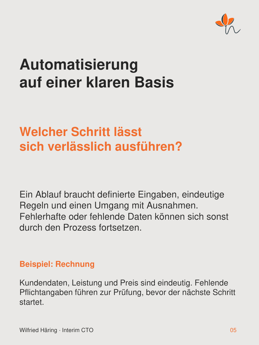 Automatisierung auf einer klaren Datenbasis