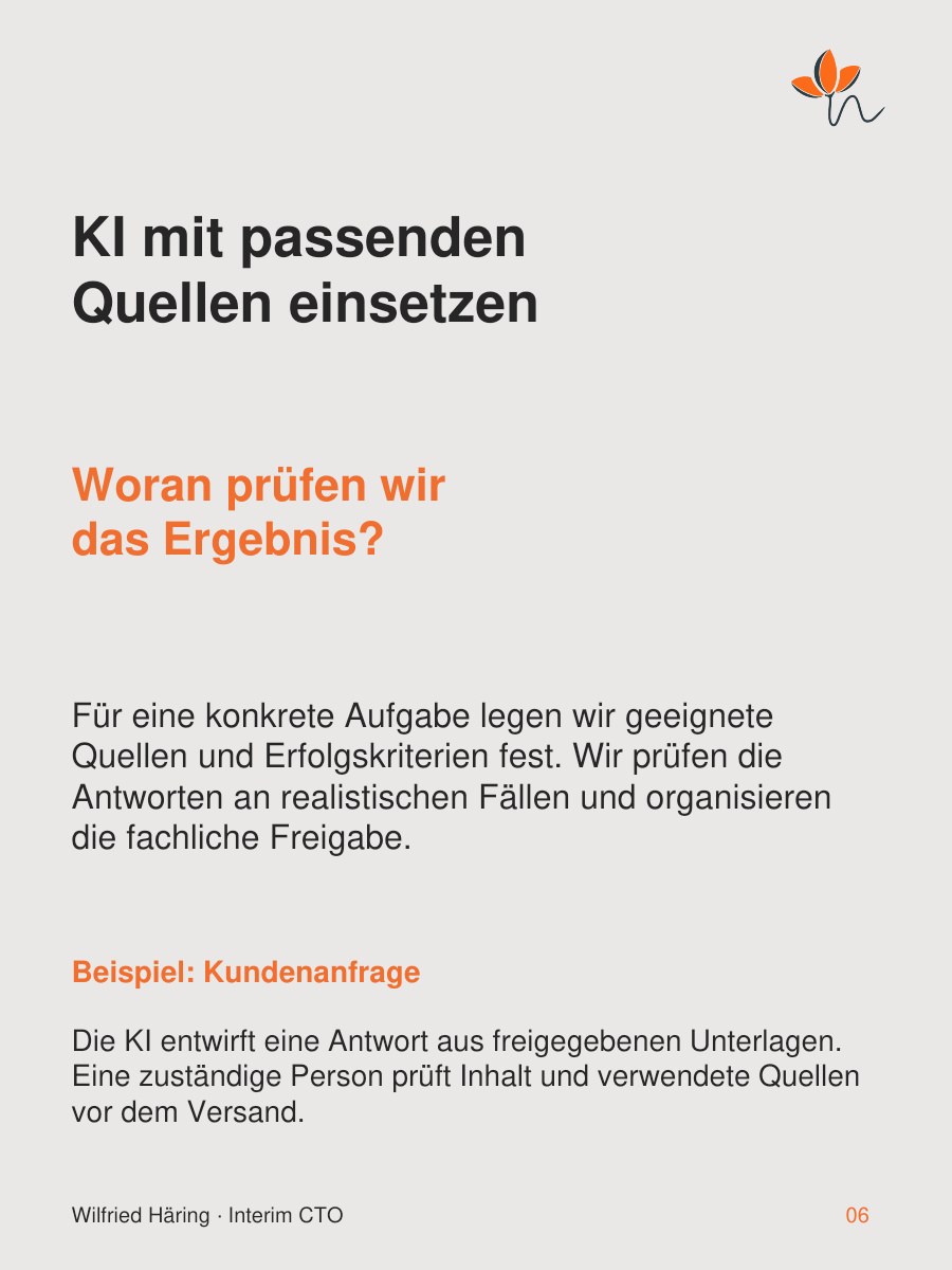 KI mit passenden Quellen einsetzen
