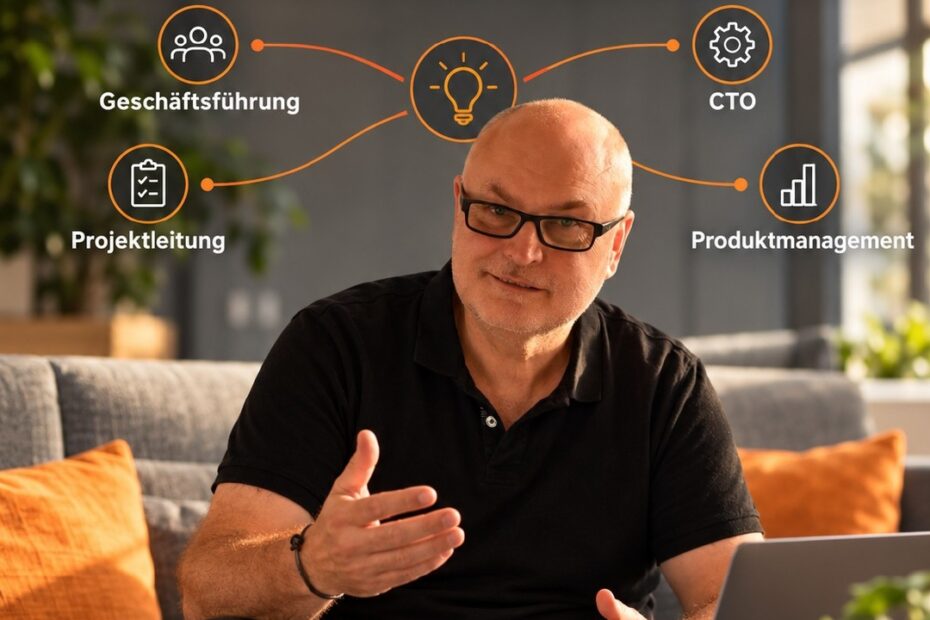 Neue Produkte entwickeln: Wer übernimmt die Verantwortung? Wilfried Häring in einer Besprechungsecke.