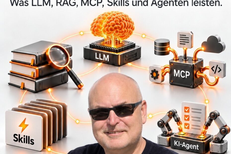 Dein KI-System einfach erklärt: LLM, RAG, MCP, Skills und KI-Agenten mit Wilfried Häring.