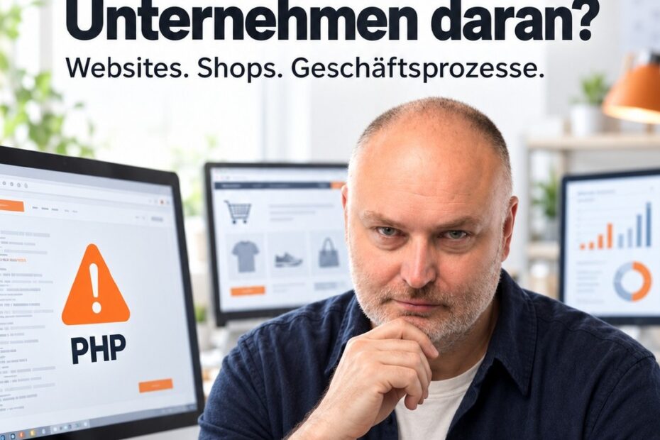 PHP-Lücke: Was hängt in deinem Unternehmen daran? Wilfried Häring im Büro.