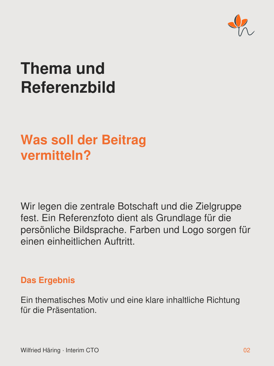 Thema und Referenzbild festlegen