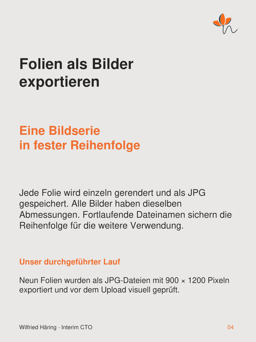 Folien als nummerierte JPG-Bilder exportieren