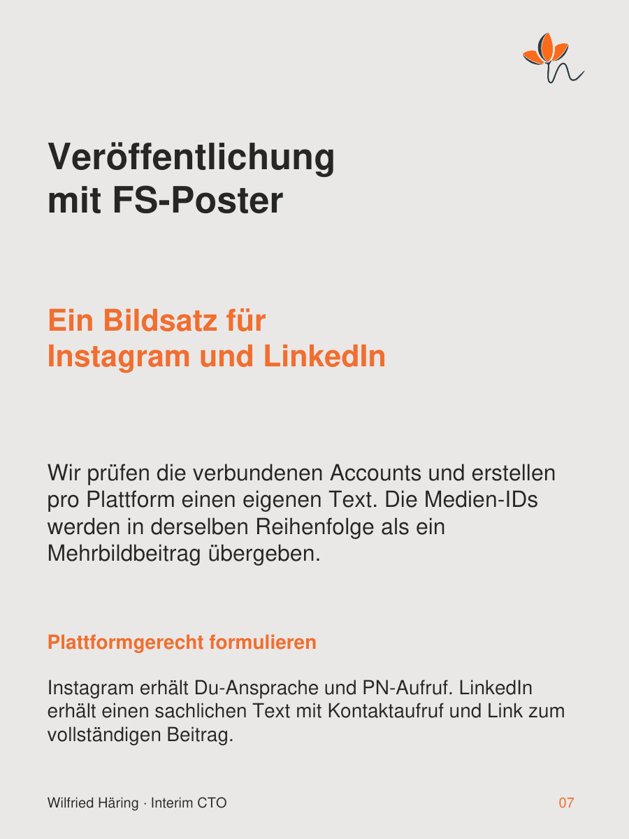 Instagram und LinkedIn mit FS-Poster bespielen